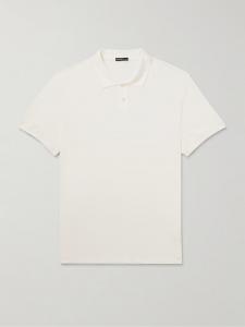 Рубашка поло Luxe Lotus из хлопкового джерси JAMES PERSE, кремовый
