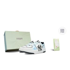 MLB Чанки лайнер ice blue whale dream устойчивые к истиранию лоу топ скейтборд обувь unisex