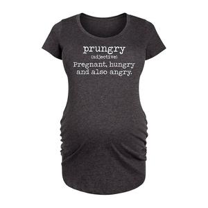 Футболка с графическим рисунком Prungry для беременных, цвет Heather Charcoal