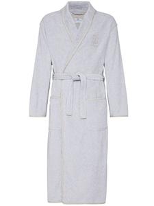 Brunello Cucinelli халат с вышитым логотипом, синий