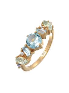 Elli Кольцо из серебра 925 пробы с золотым покрытием