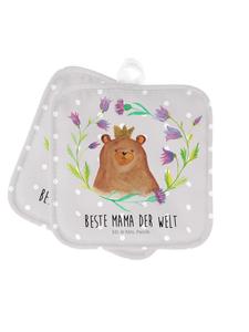 Mr. & Mrs. Panda Подставка под горячее «Королева медведиц» с надписью, пастельно-серый цвет