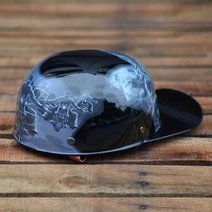 Полушлем CFZWJ с рисунком, черный