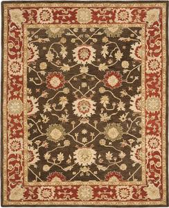 Ковер SAFAVIEH, 290 x 412 см, Anatolia Collection, Olive & Rust, ручной работы традиционный восточный из шерсти, идеально подходит для помещений с высокой проходимостью в гостиной, спальне (AN554A)