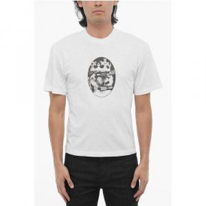 Футболка узкого кроя с принтом ROCK BAND ZODIAC LEON и круглым вырезом Neil Barrett, Bicolor