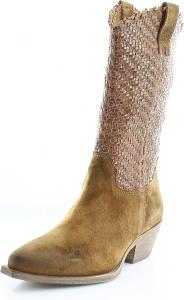 Ковбойские сапоги Sam Edelman Brenda Off White с острым носком, плетением и средним каблуком