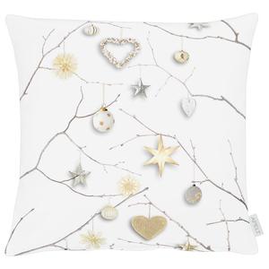 Декоративная подушка Apelt 3750, смешанная ткань - белый/золотой