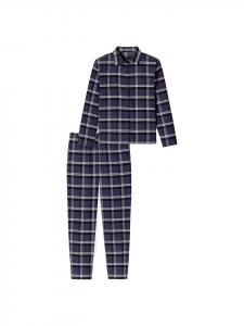 Schiesser Длинная пижама синего цвета