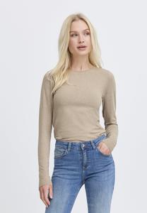 Топ b.young PAMILA LS TSHIRT, Chinchilla Melange/Mottled Brown