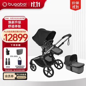 Bugaboo FOX5 Renew High Landscape Stroller с откидывающимся сиденьем и реверсивной конструкцией, Graphite Frame и Gray Base, Midnight Black Fox5Renew