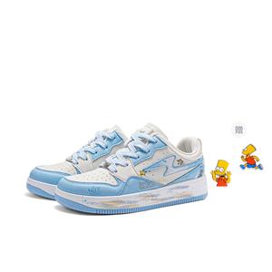 Кроссовки для скейтбординга унисекс низкие классические Black White/White Gray/Margaret Blue The Simpsons, Margaret синий[Includes 1 Pair of Shoe Buckles]