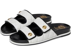 Сандалии Vince Camuto Graysin Quilted Double Band Slide Sandals, цвет Bianco/Black
