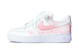 Nike Кроссовки для скейтбординга Air Force 1 с противоскользящим покрытием и износостойкостью, легкие, женские, розовые, белые