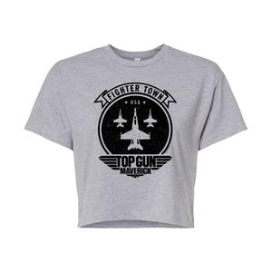 Лучший стрелок среди юниоров: укороченная футболка с рисунком Maverick «Fighter Town» Licensed Character, серый