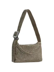 Сумка на плечо, украшенная кристаллами Benedetta Bruzziches, золотой