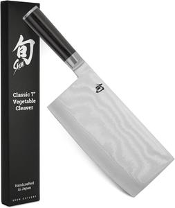 Kai Shun Classic кухонный нож, дамасская сталь 32 слоя, VG MAX сердцевина, твердость 61 (±1) HRC, рукоять из паки, длина лезвия 18 см, китайский шеф-нож