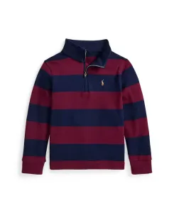 Детская полосатая хлопковая толстовка с капюшоном для мальчиков Polo Ralph Lauren, красный