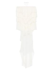 Блузка с оборками Blumarine, нейтральный