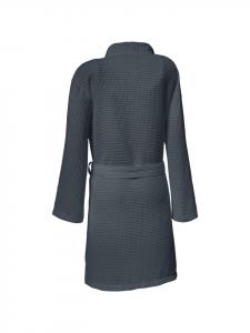 Erwin Müller Унисекс короткий банный халат Piqué Hohenfels антрацитового цвета