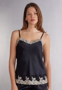 Пижамная кофточка с красивыми цветами Intimissimi, Nero/Ivory