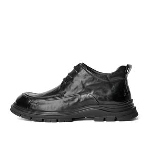 BELLE Мужские зимние ботинки с мехом черные, цвет Black Fur-Lined