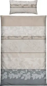 Постельное белье бежево-серое 1x 155x220 см + 1x 40x80 см REDBEST