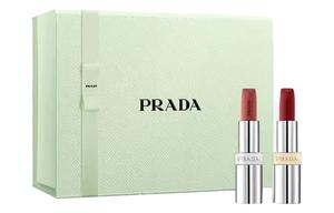 Двойной набор помад limited edition легко растушевывается натуральный стойкий PRADA