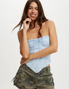 Топ-труба Cotton On Claudia синего цвета Cotton On