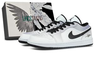 Jordan Баскетбольные кроссовки Air 1, износостойкие, винтажные, белые, унисекс