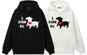 Толстовка Unisex Hooded Moderate Regular ZIAREL, черный+черный[2 pack]