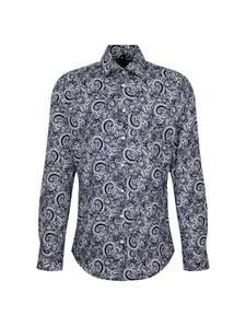 Рубашка делового кроя Slim Fit SEIDENSTICKER Smart Essentials, Navy/Mottled Blue