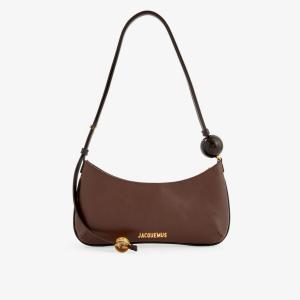 Кожаная сумка через плечо le bisou perle Jacquemus, коричневый
