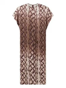 Платье миди с короткими рукавами Stella Mccartney, коричневый