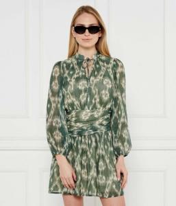 Платье Ba&Sh из вискозы с поясом, зеленый