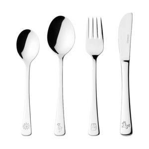 Детские столовые приборы bambini, набор из 4 шт. Leonardo, серебряный