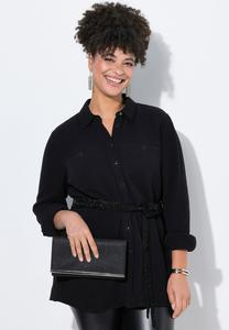 Блузка на пуговицах MIAMODA, черный