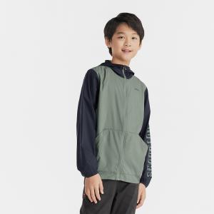 Зелёная детская горная трекинговая куртка от солнца HELIUM MH500 Quechua