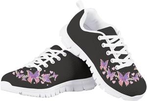 Унисекс детские модные кроссовки для повседневной носки, бега и прогулок, всепогодные Giftpuzz, Pretty Butterfly