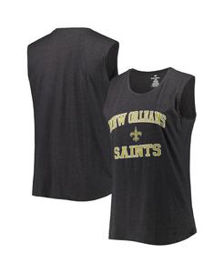 Женская фирменная майка больших размеров Heather Charcoal New Orleans Saints Fanatics