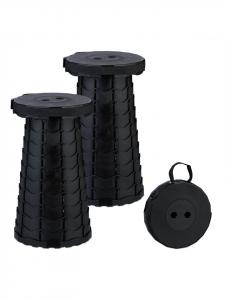 Relaxdays 2 телескопических стула черного цвета