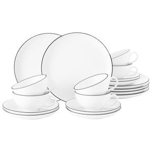 Seltmann Weiden Чайный сервиз Lido Black Line, белый, набор из 18 предметов