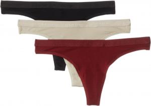 Женские стринги Calvin Klein Modern Logo, 3 шт., Black/Cocoon/Syrah
