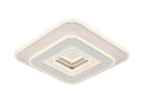 Светодиодный потолочный светильник Novel, 35x35x6 см, белый/хром