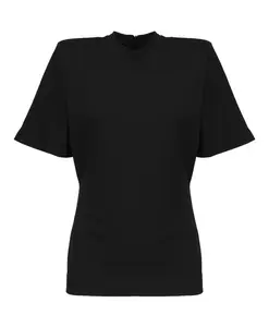 Черный трикотажный пуловер на молнии Pinko, черный