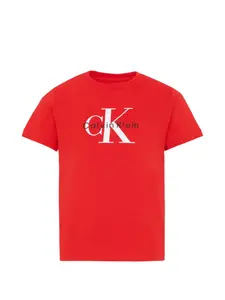 Футболка с логотипом Calvin Klein Kids, красный
