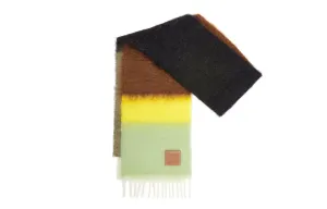 LOEWE Бахромчатый шарф с логотипом, Brown