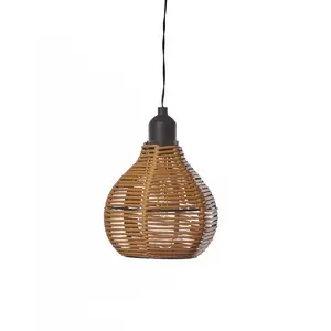 Подвесной светильник Hanging Lamp Rattan с LED-модулем 1 шт., теплый белый свет, батарейный, теплый белый Luxform, коричневый