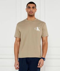 Футболка мужская Calvin Klein Jeans свободного кроя, бежевый