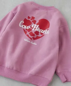 Детская толстовка Devil Lab с принтом в виде квадратов и флисовой подкладкой, коллекция осень-зима 2025 Devirock, цвет 018-Buck Heart-Mauve Pink