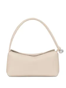 Фактурная сумка на плечо Le Roseau Longchamp, белый